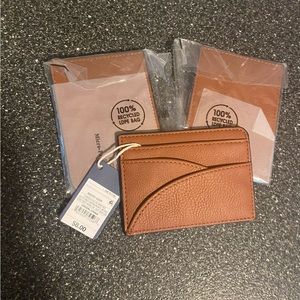 3 Universal Thread thin card holder, brown, nwt